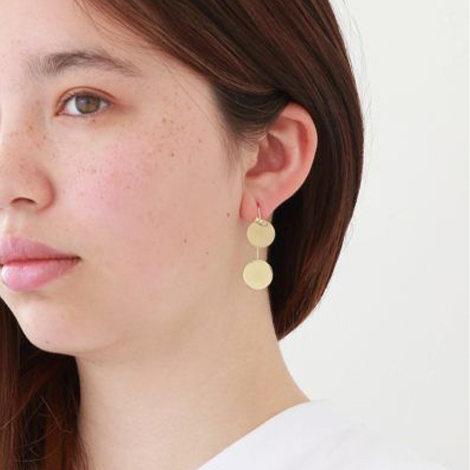 13mm circle / k10 post pierced earring