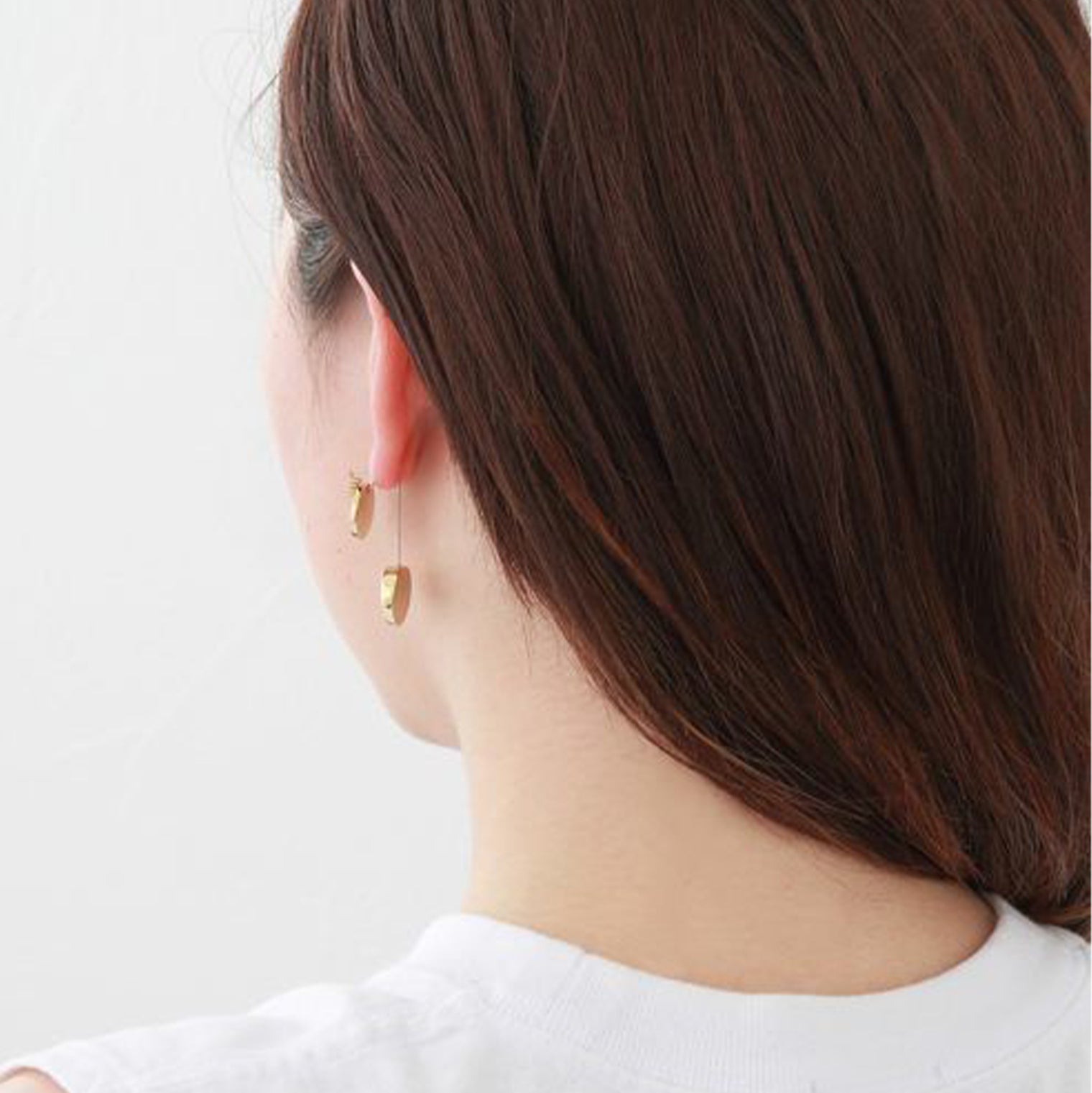 13mm circle / k10 post pierced earring