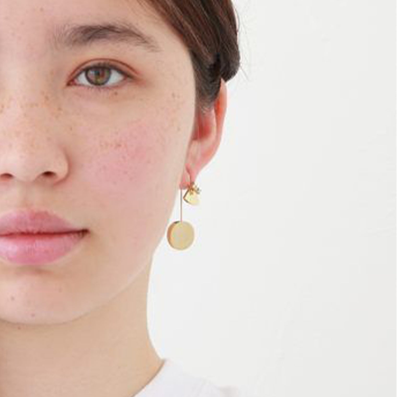 12mm triangle / k10 post pierced earring