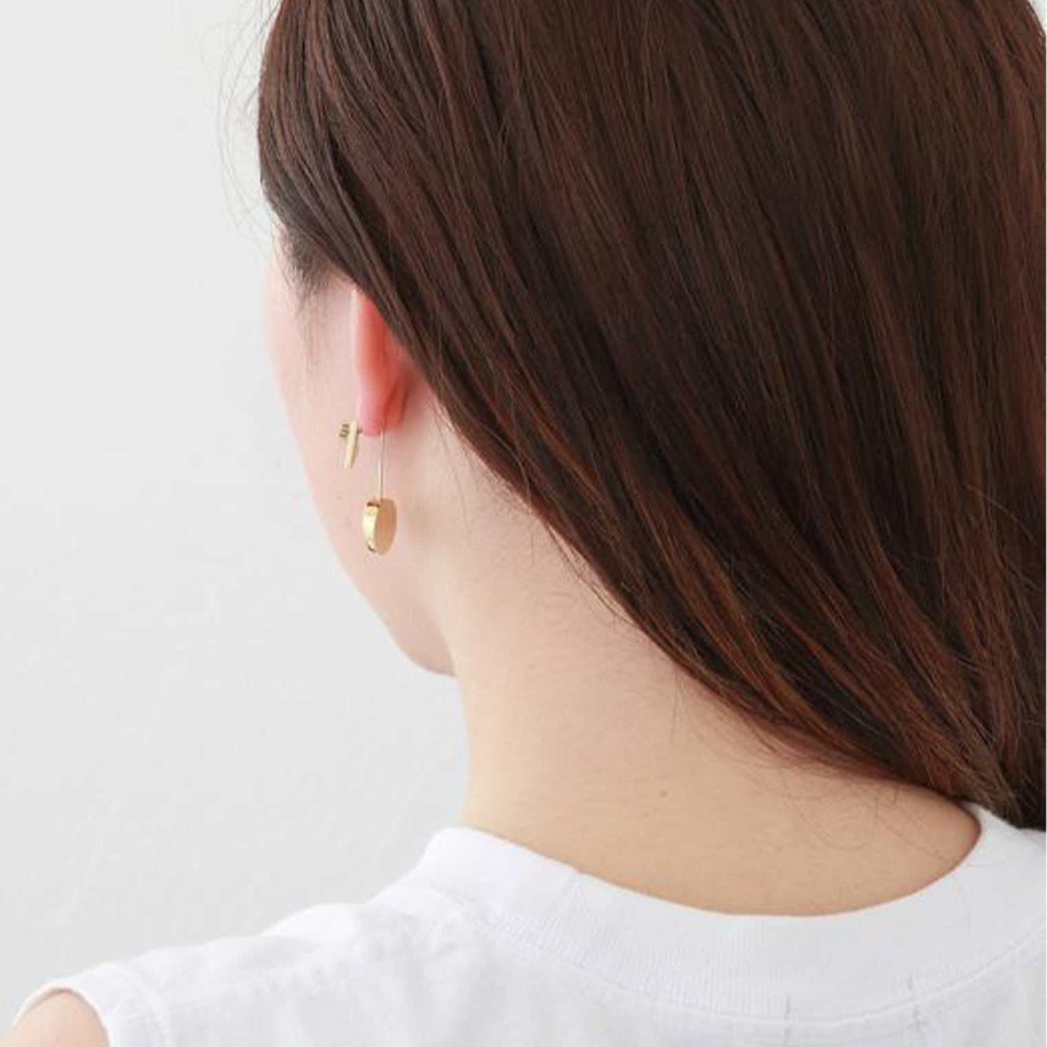 12mm triangle / k10 post pierced earring