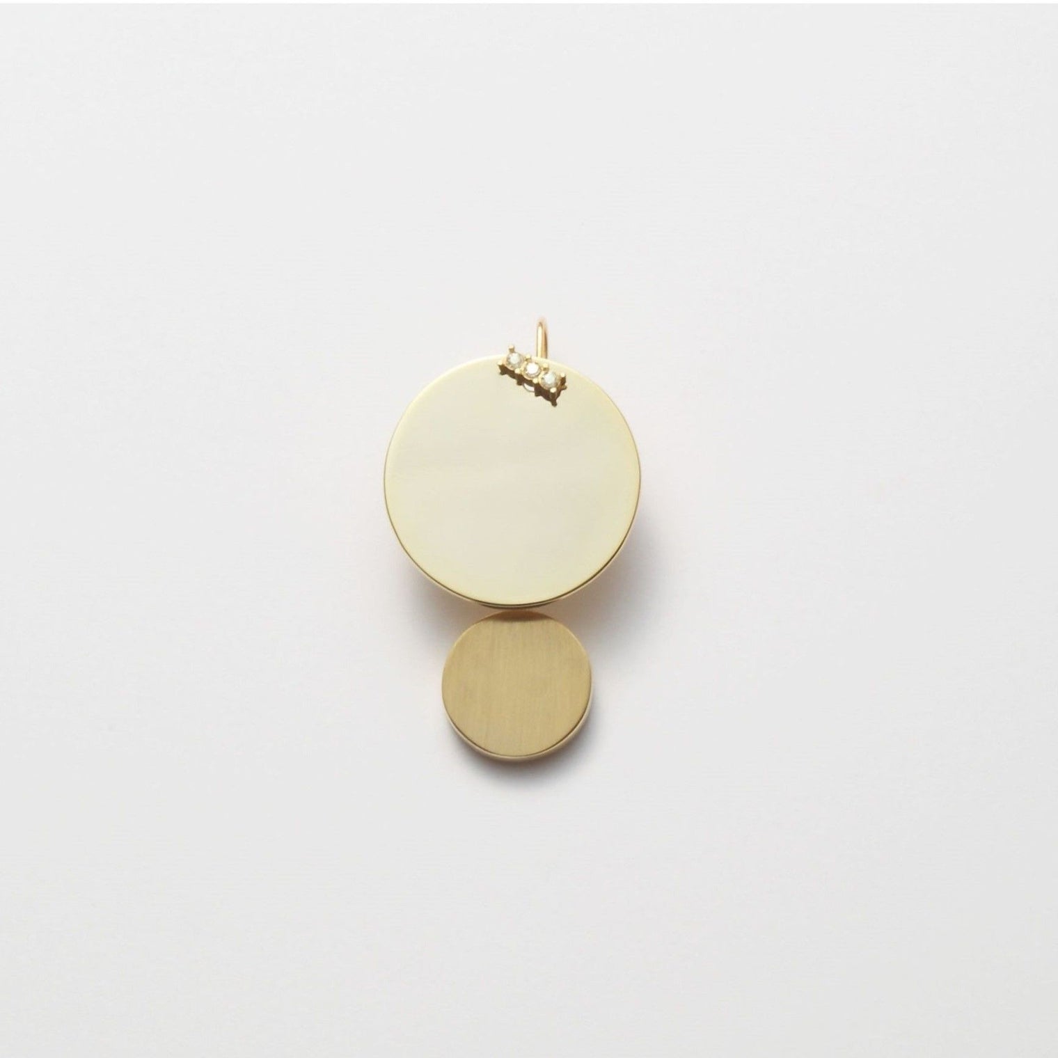 23mm circle / k10 post pierced earring