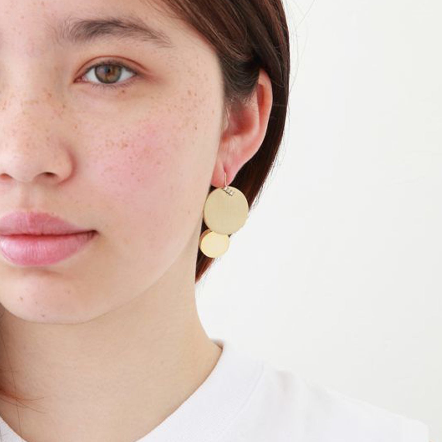 23mm circle / k10 post pierced earring