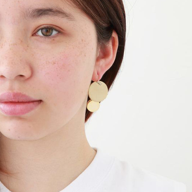 23mm circle / k10 post pierced earring