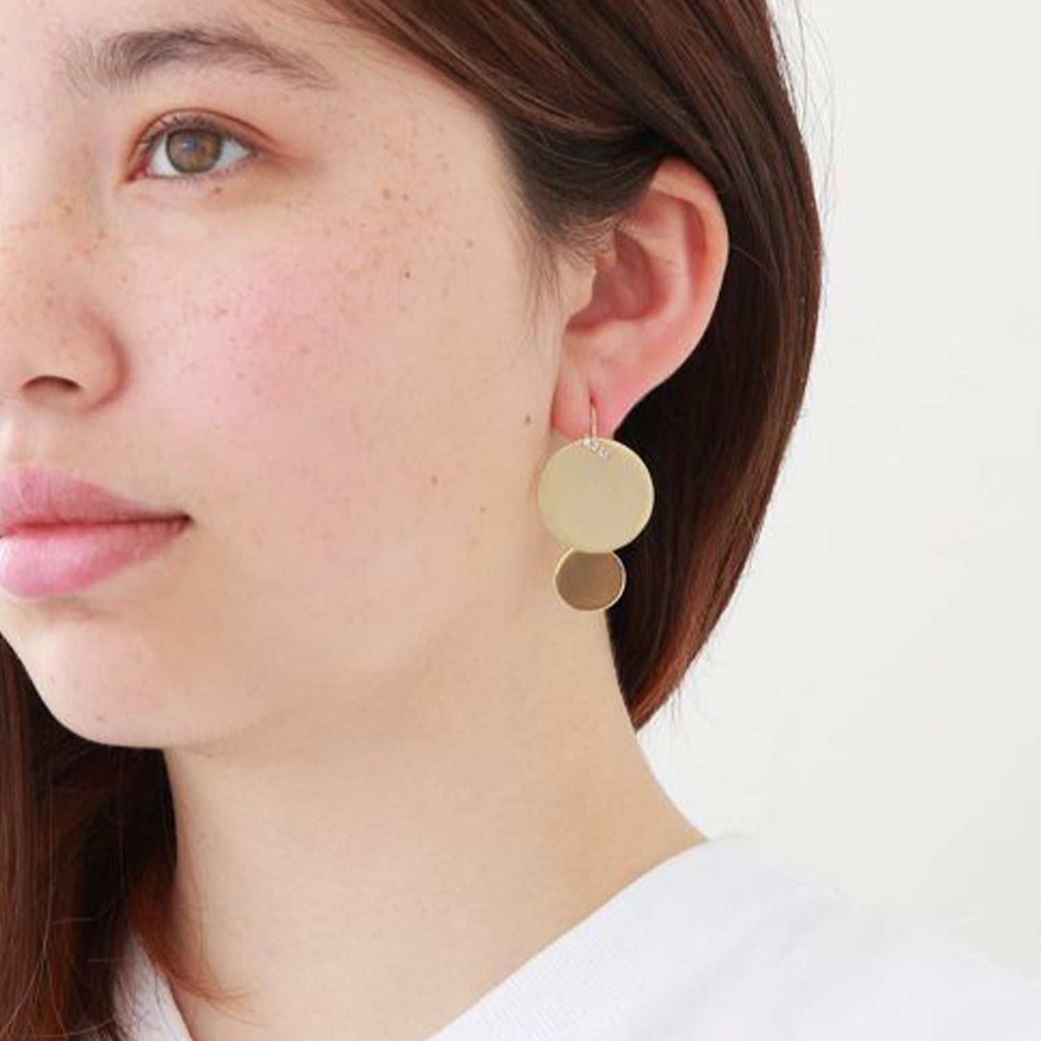 23mm circle / k10 post pierced earring