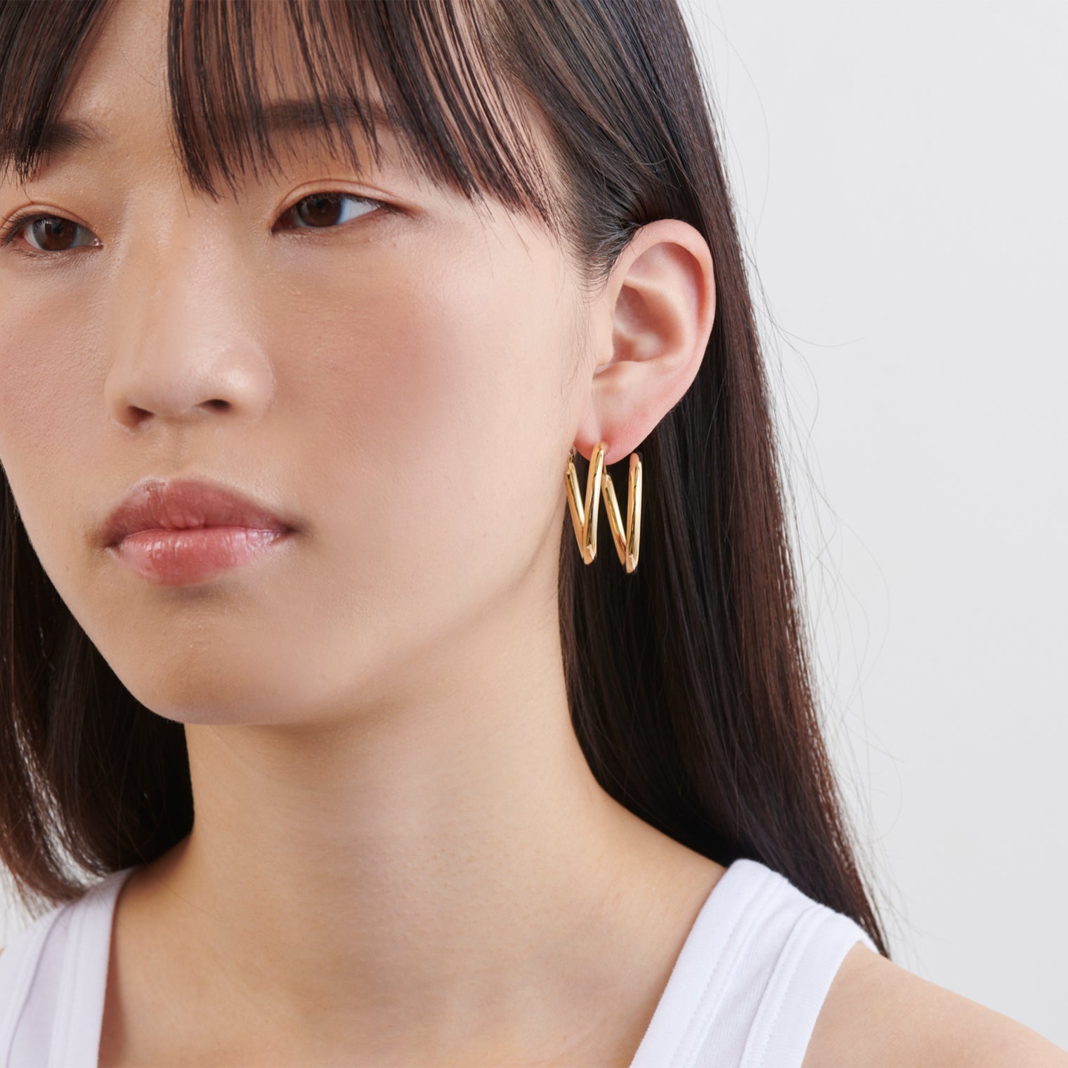 Gold line pierce (30mm line×30mm line / crystal glass)