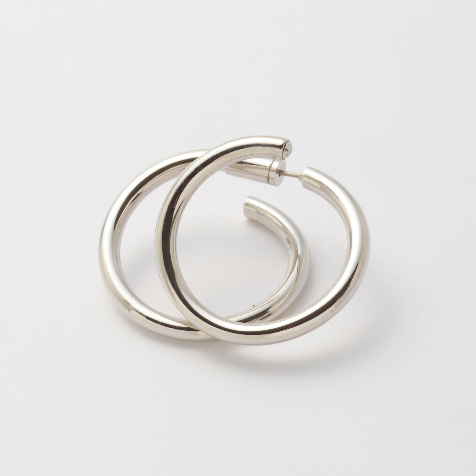 Silver line pierce (30mm line×30mm line / crystal glass)