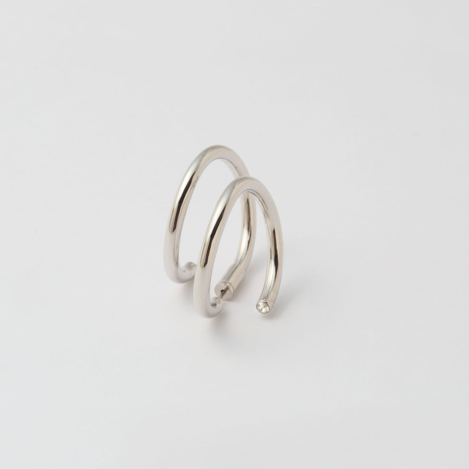 Silver line pierce (30mm line×30mm line / crystal glass)