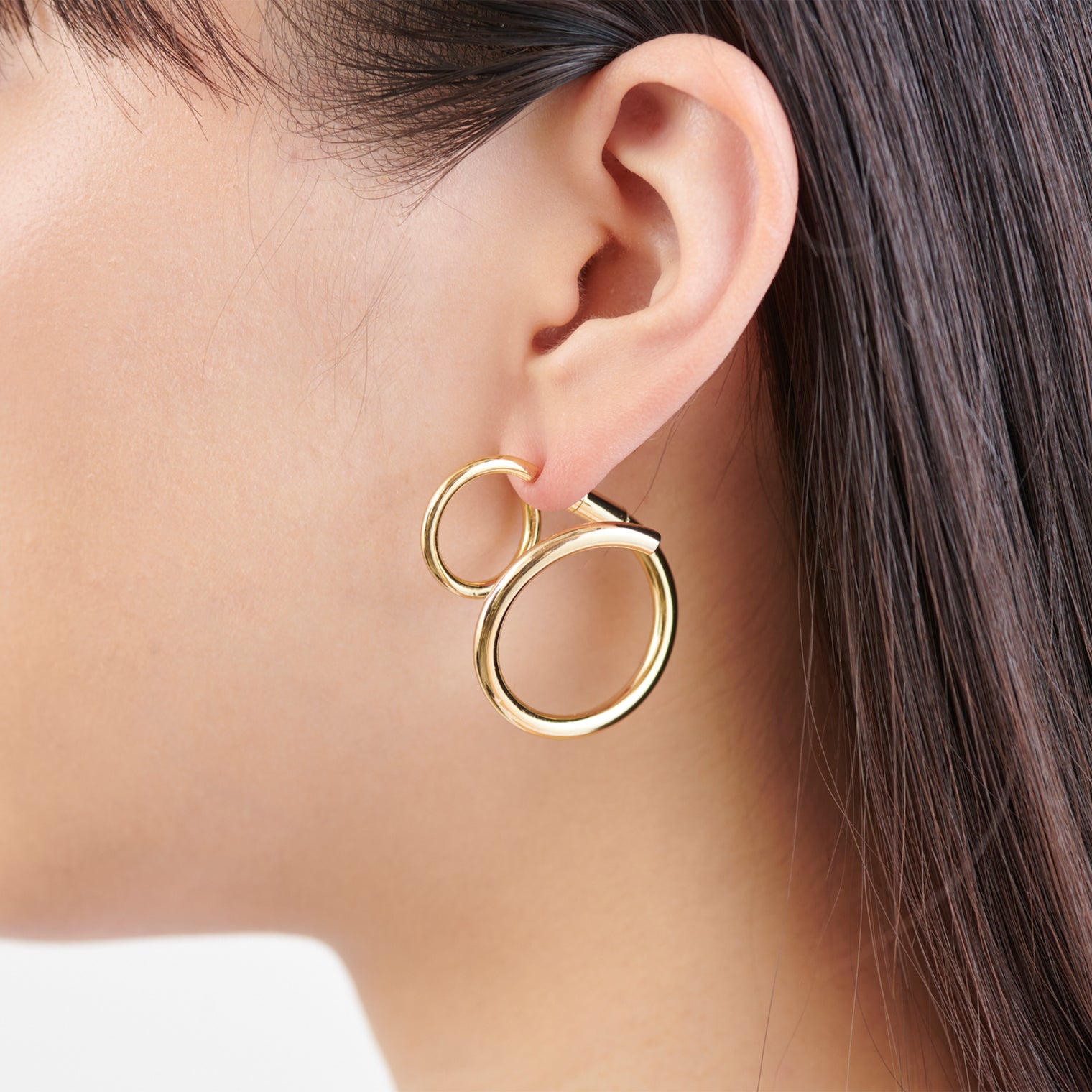 Gold line pierce(19㎜ line×30㎜ line/crystal glass/Gold)