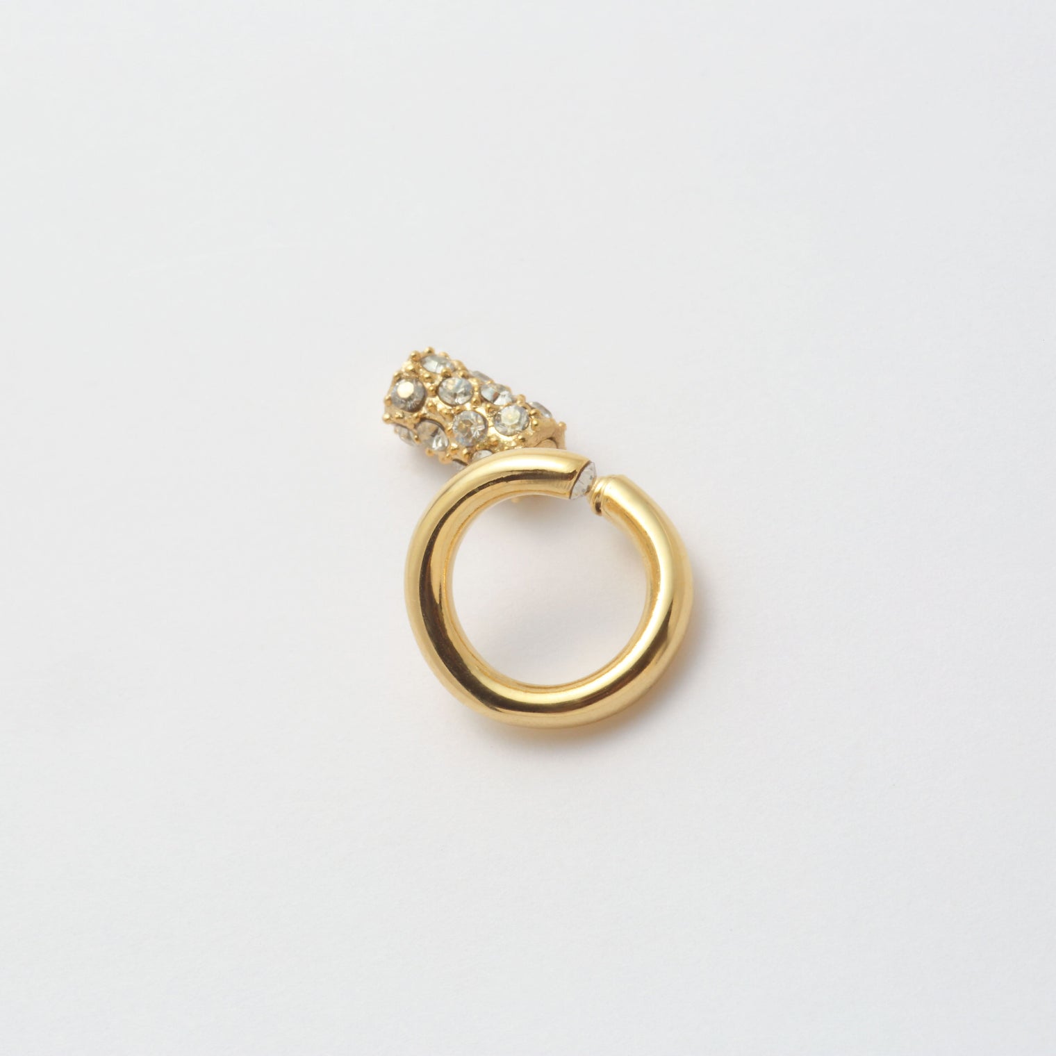 Gold line pierce(13㎜ line/Vertical type/crystal glass/Gold catch)