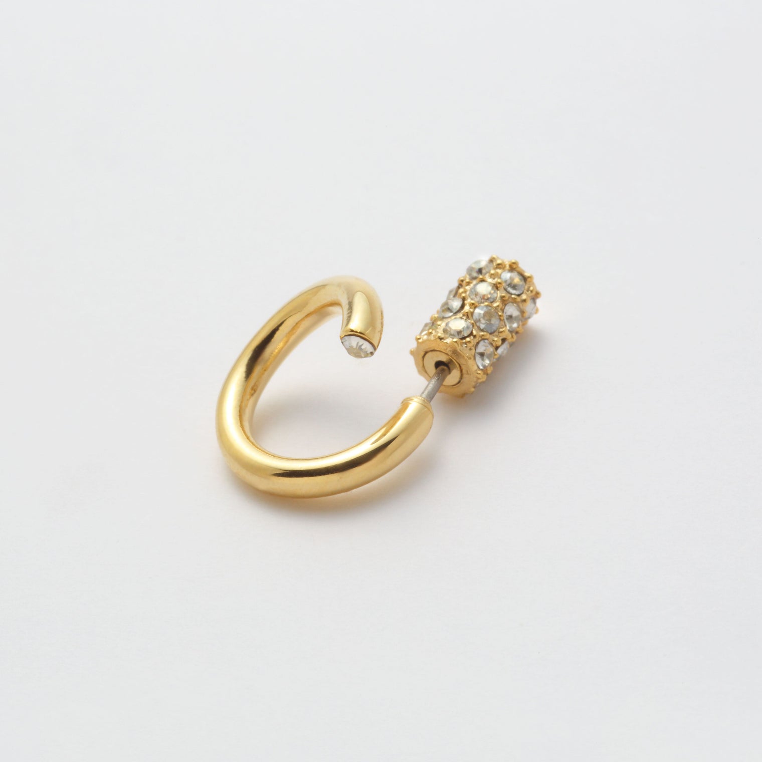 Gold line pierce(13㎜ line/Vertical type/crystal glass/Gold catch)