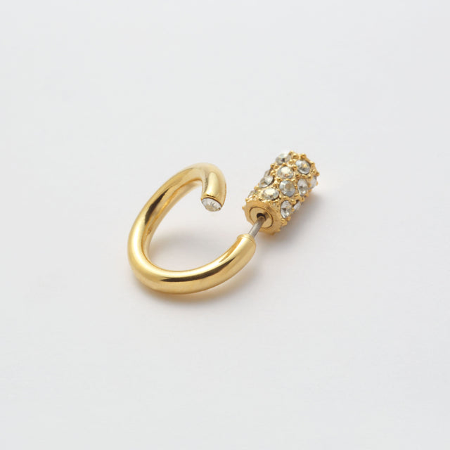 Gold line pierce(13㎜ line/Vertical type/crystal glass/Gold catch)