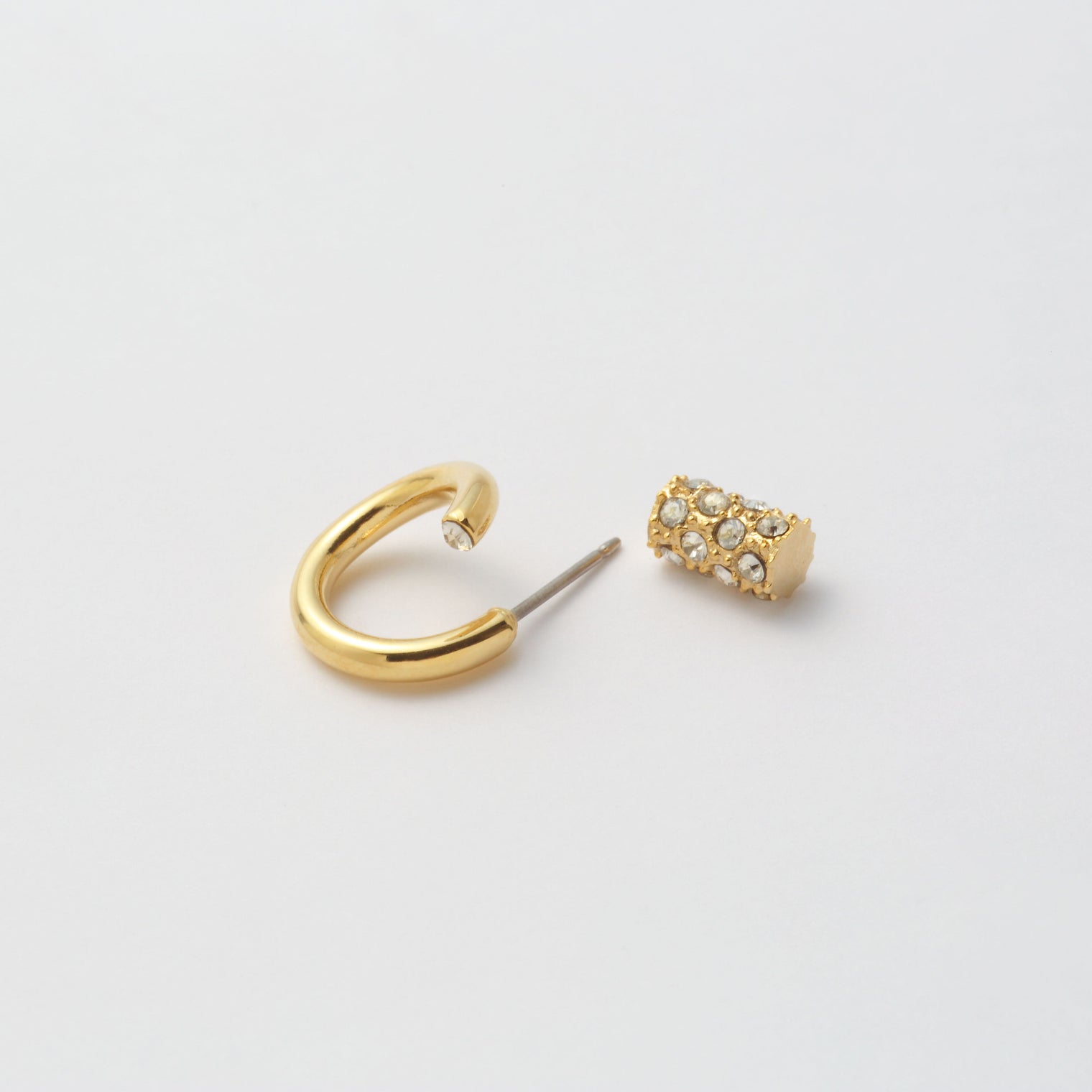 Gold line pierce(13㎜ line/Vertical type/crystal glass/Gold catch)