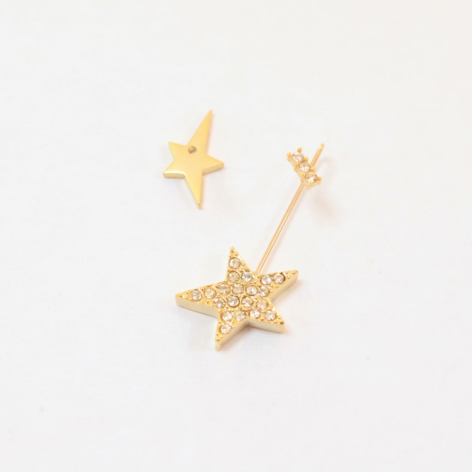 star 3way pierce(K10 post/cubiczirconia/crystal glass)
