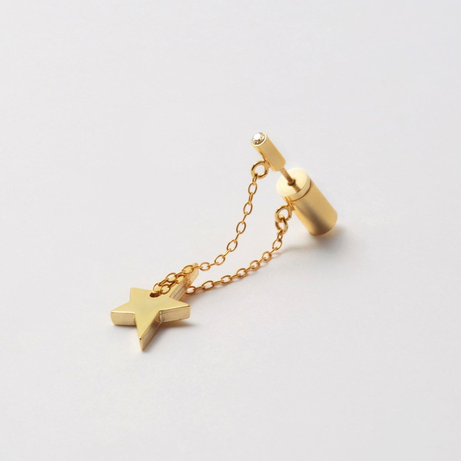 shine star pierce (cubic zirconia / K10 post / shine star)