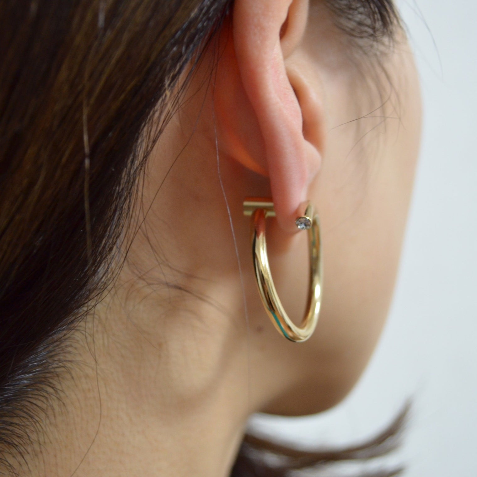 big circle pierce (gold)