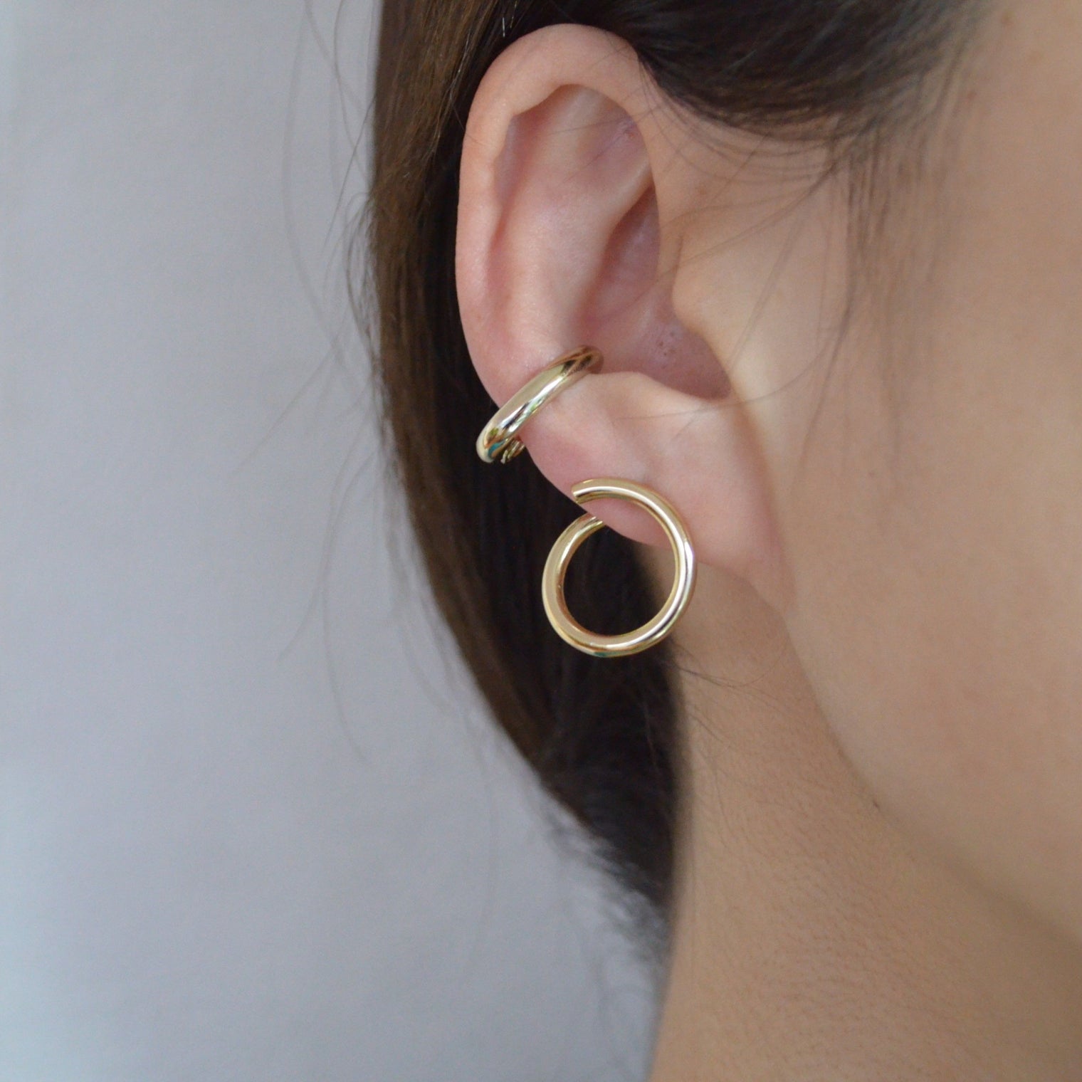 medium circle pierce (gold)