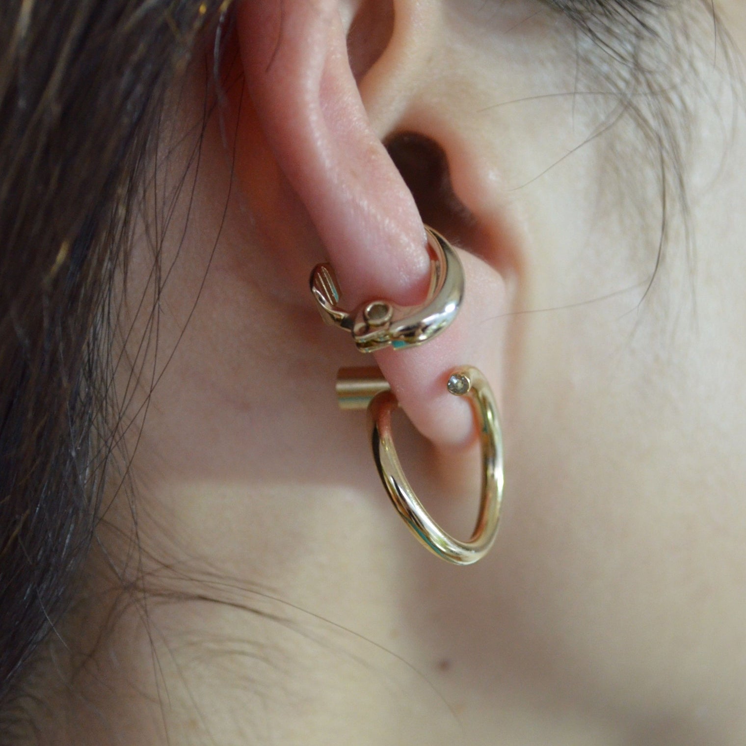 medium circle pierce (gold)