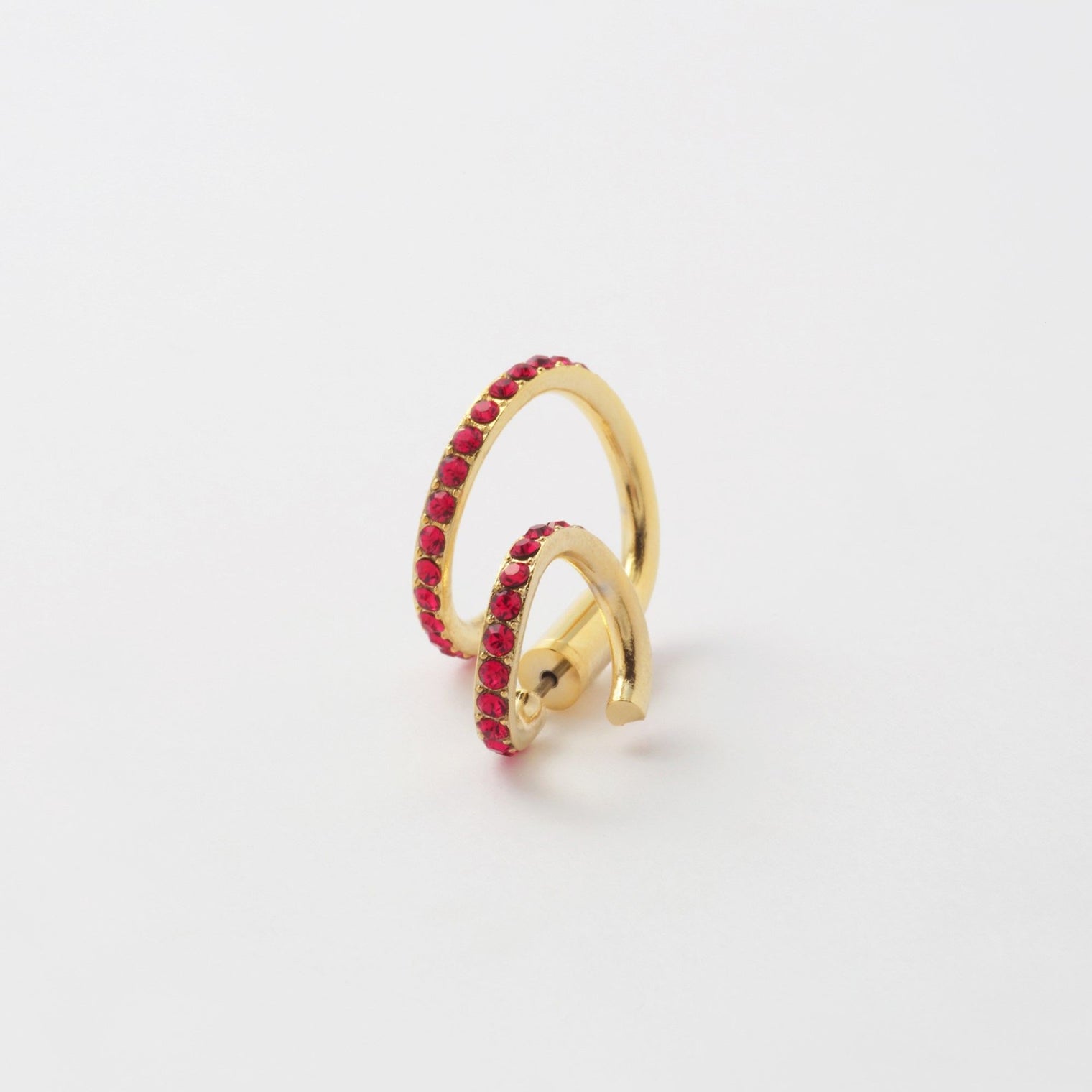 Ruby line pierce(13㎜ line×19㎜ line/crystal glass)