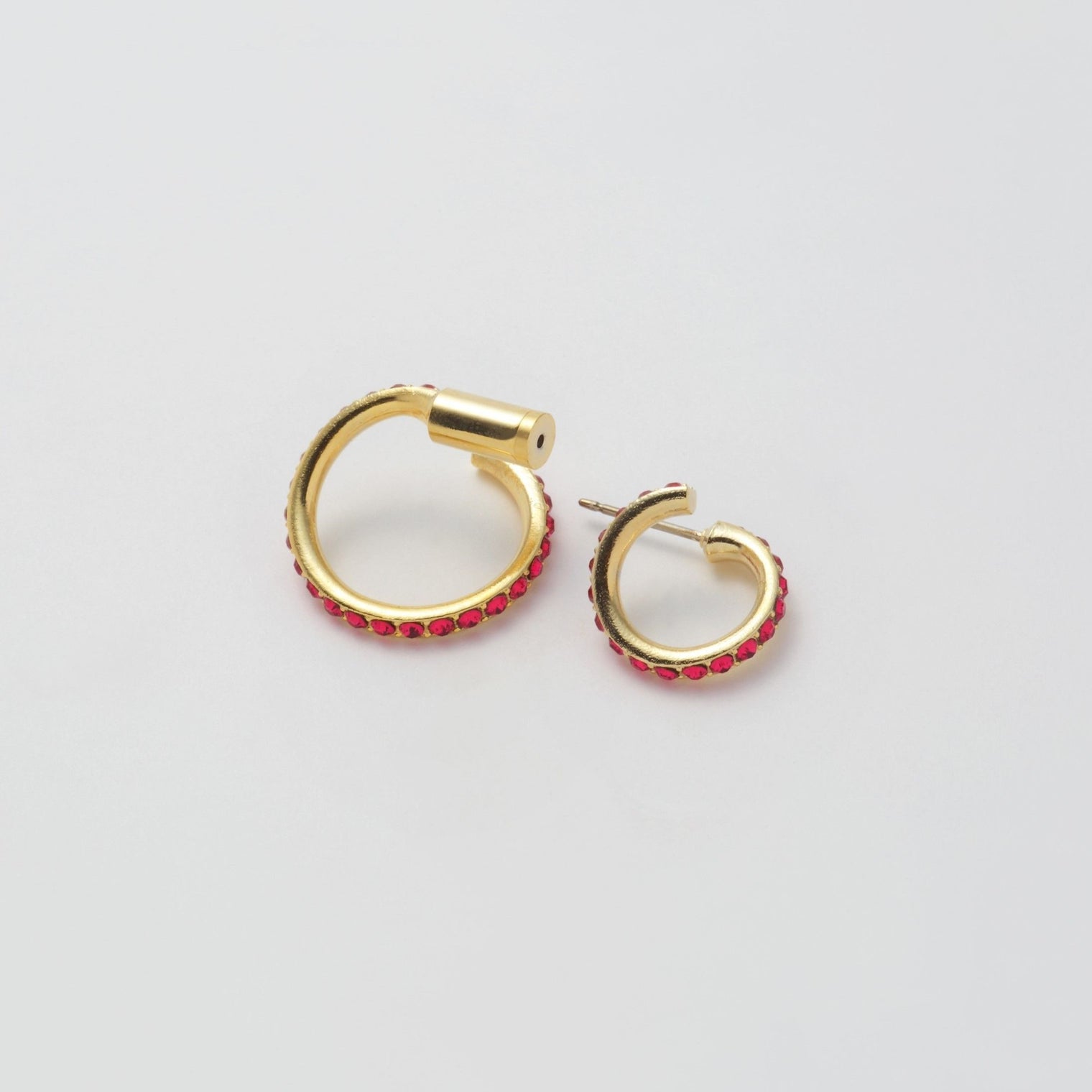 Ruby line pierce(13㎜ line×19㎜ line/crystal glass)