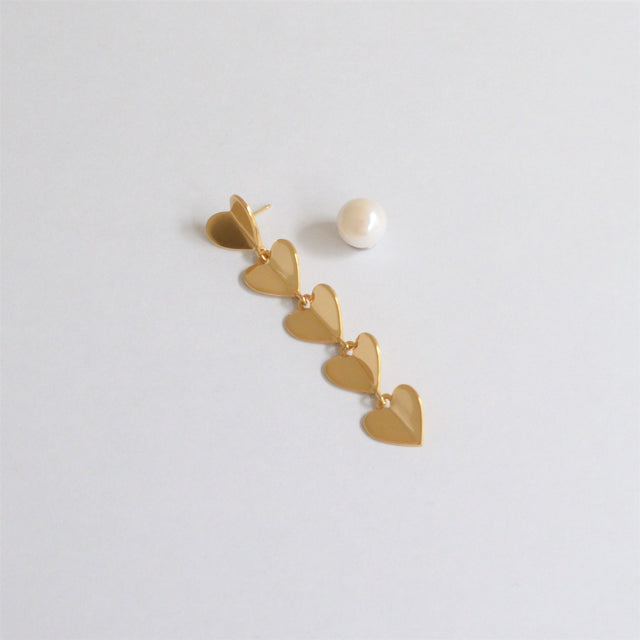 5 hearts pierce (Gold)