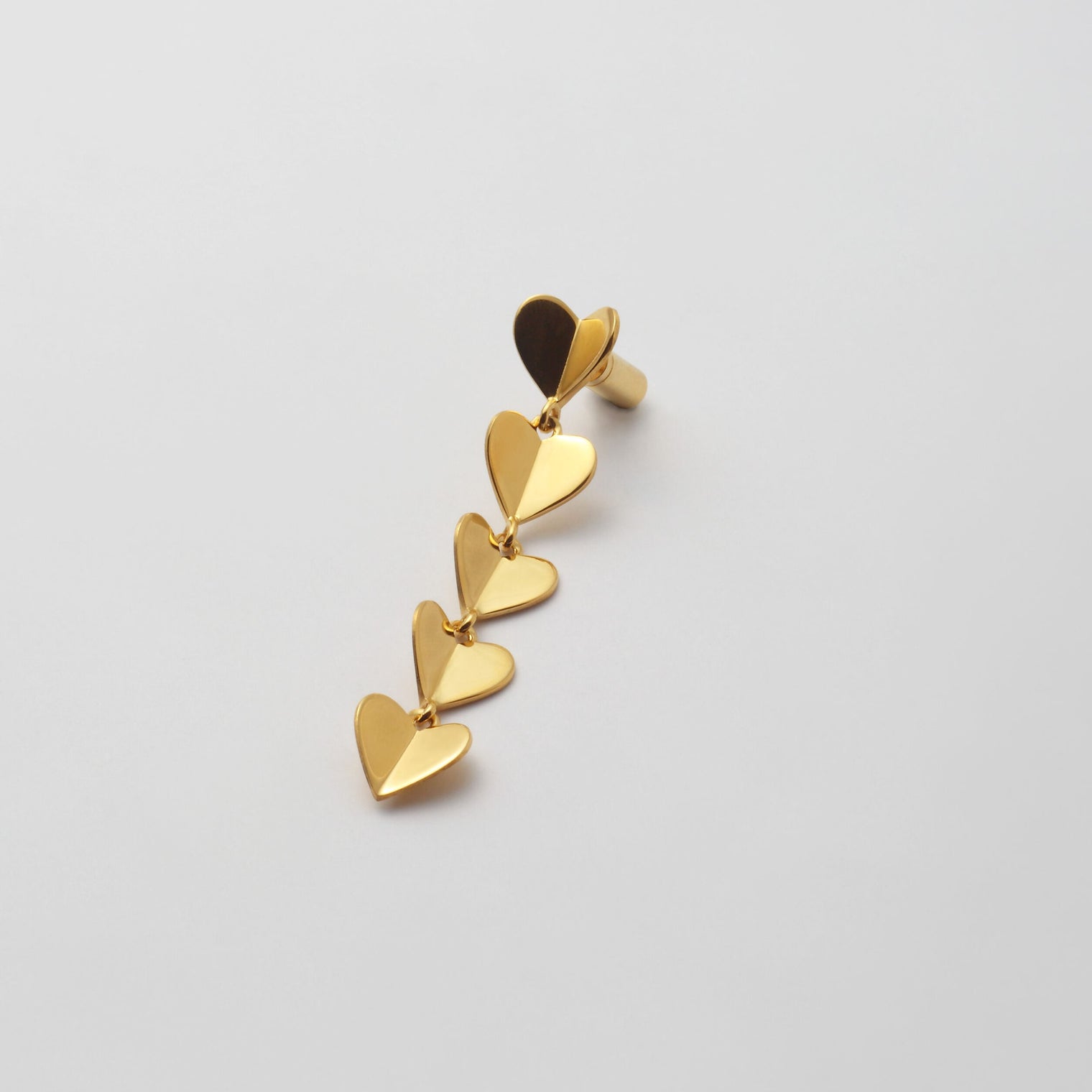 5 hearts pierce (Gold)