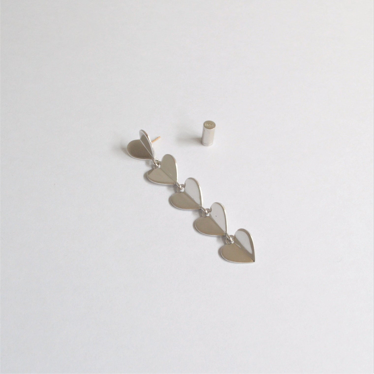5 hearts pierce (silver)