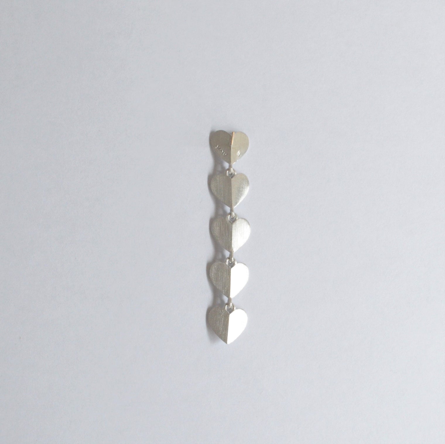 5 hearts pierce (silver)