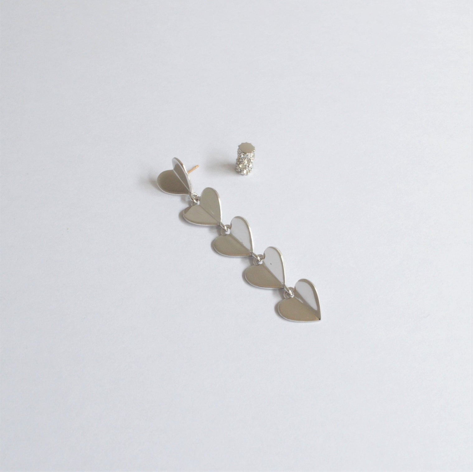 5 hearts pierce (silver)