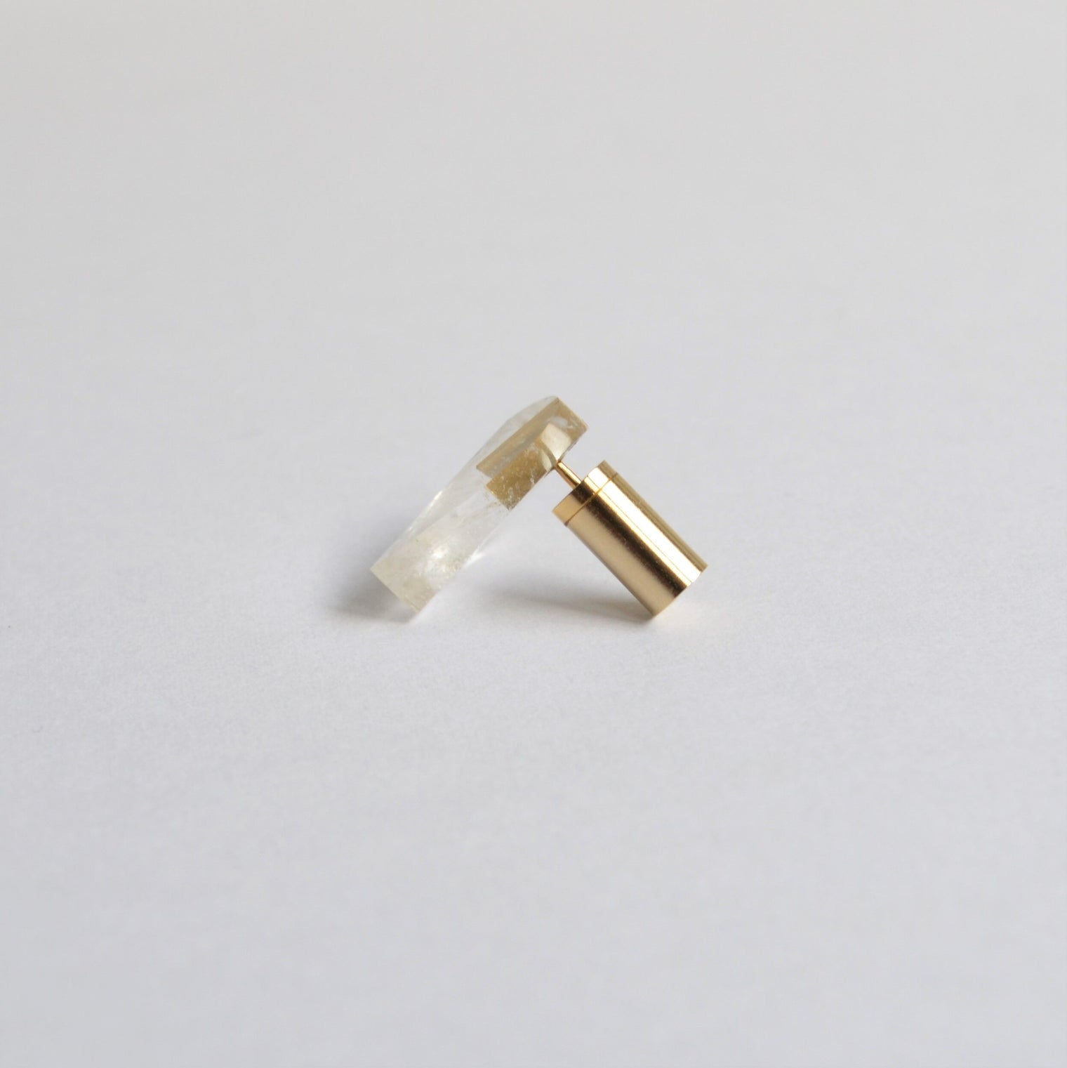 Heart pierced earring (Quartz / K10 post)