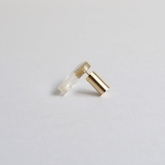 Heart pierced earring (Quartz / K10 post)