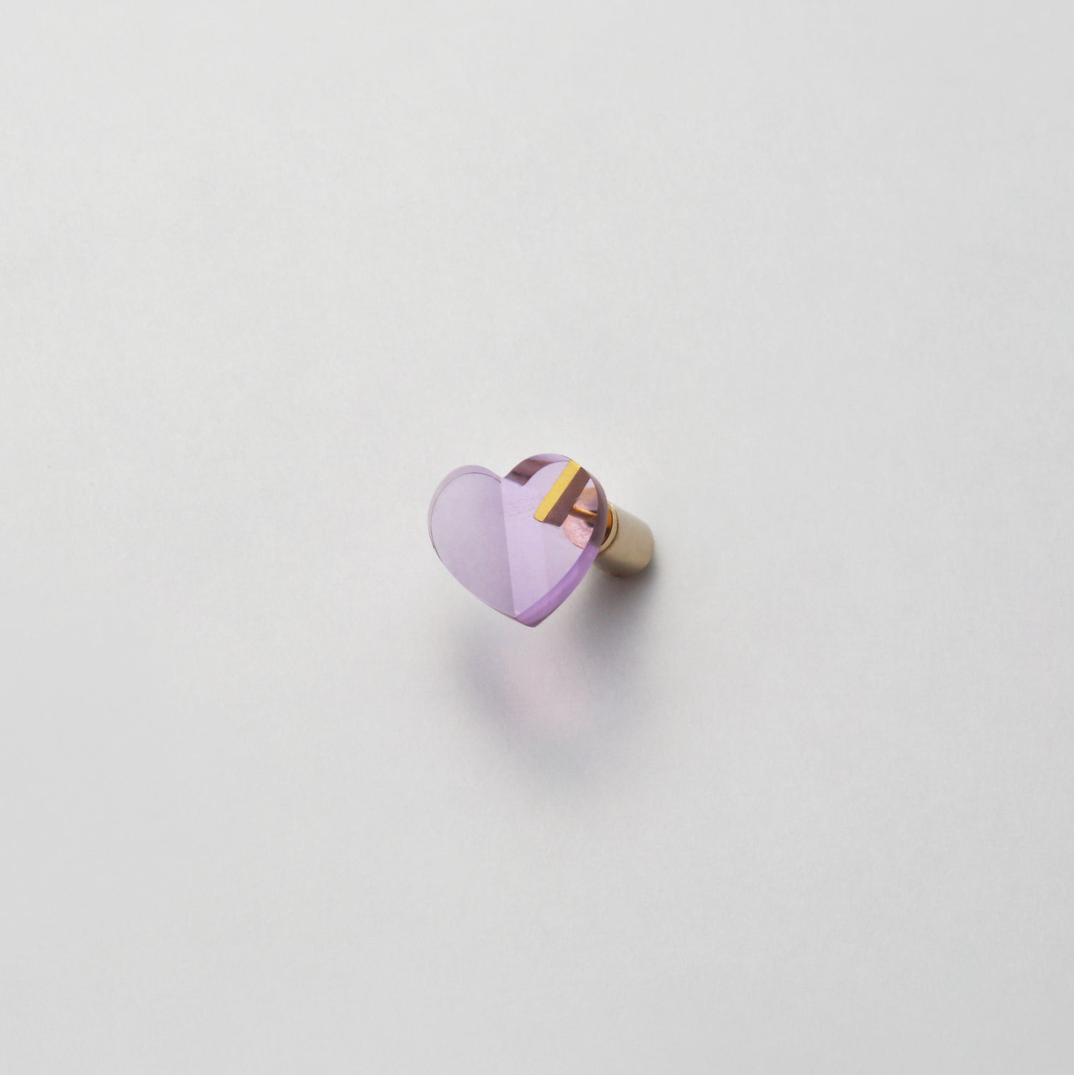mini Heart pierced earring (Amethyst / K10 post)