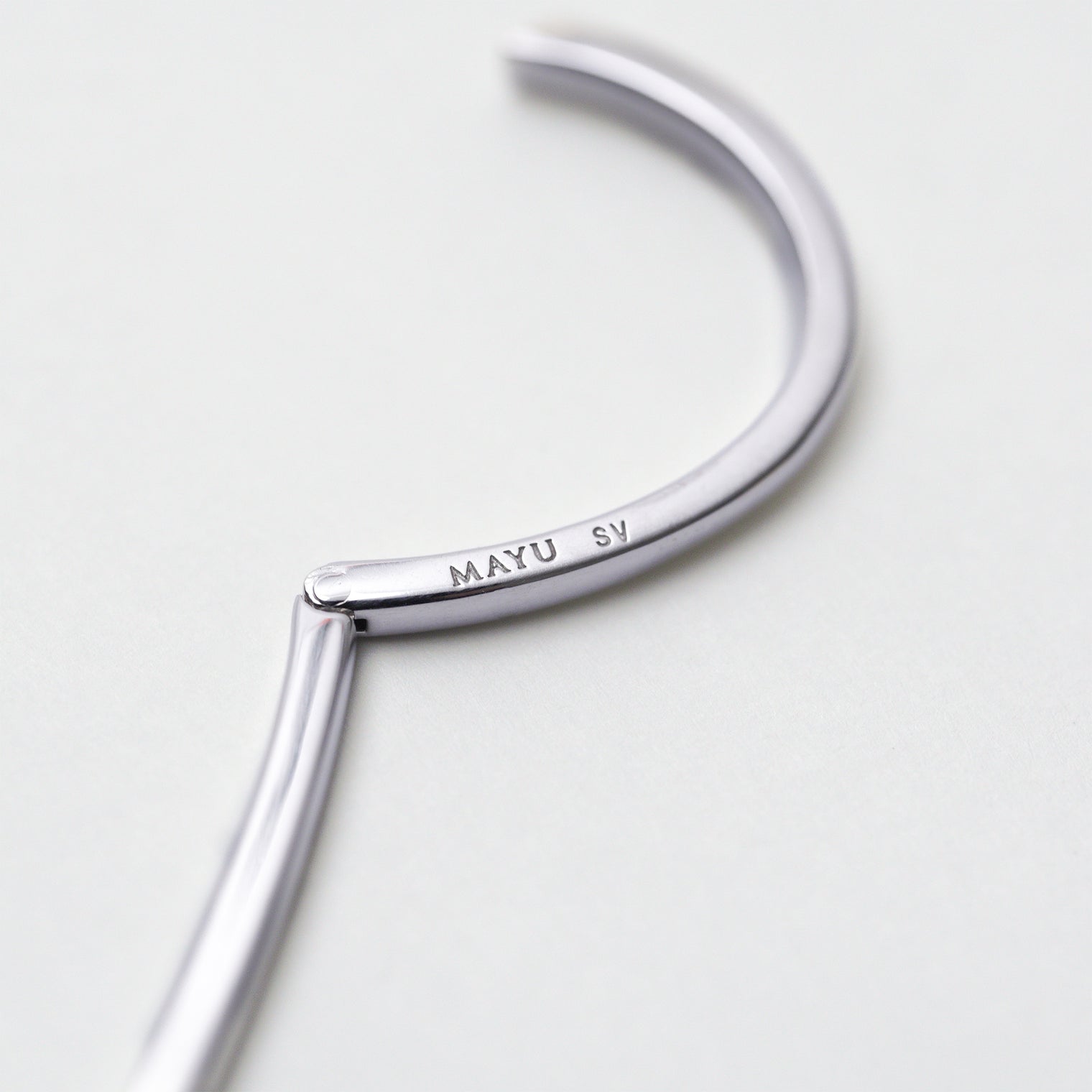 Hoop heart pierced earring ( large / silver )