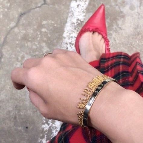 Fringe Bangle(5mm/Gold)