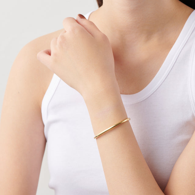 signet bangle (gold / silver925)