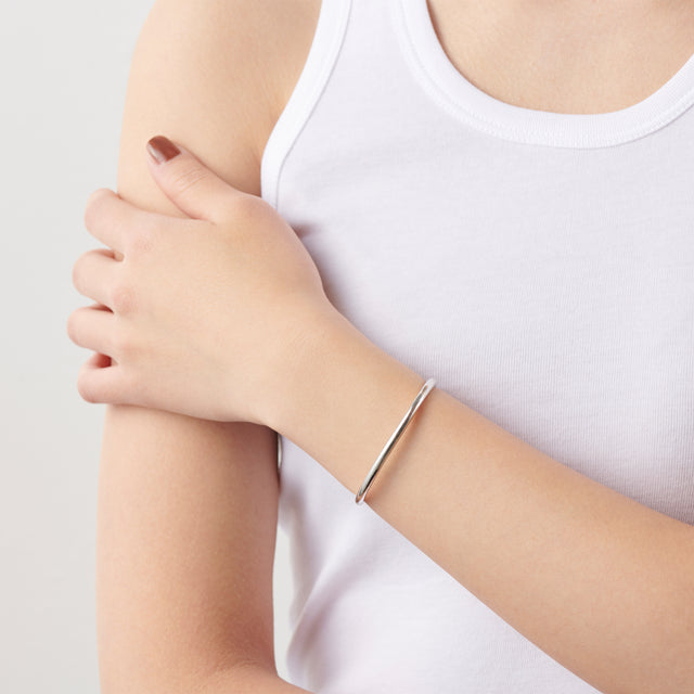 signet bangle (silver / silver925)