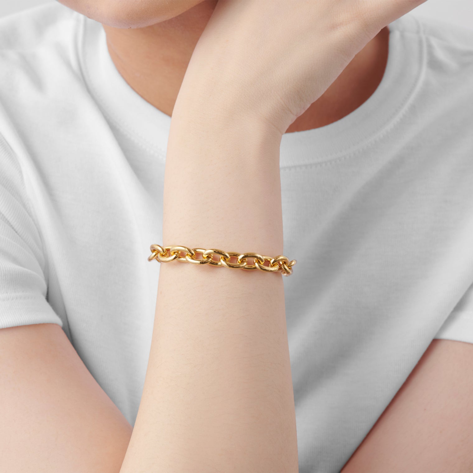 Volume chain bracelet (gold)