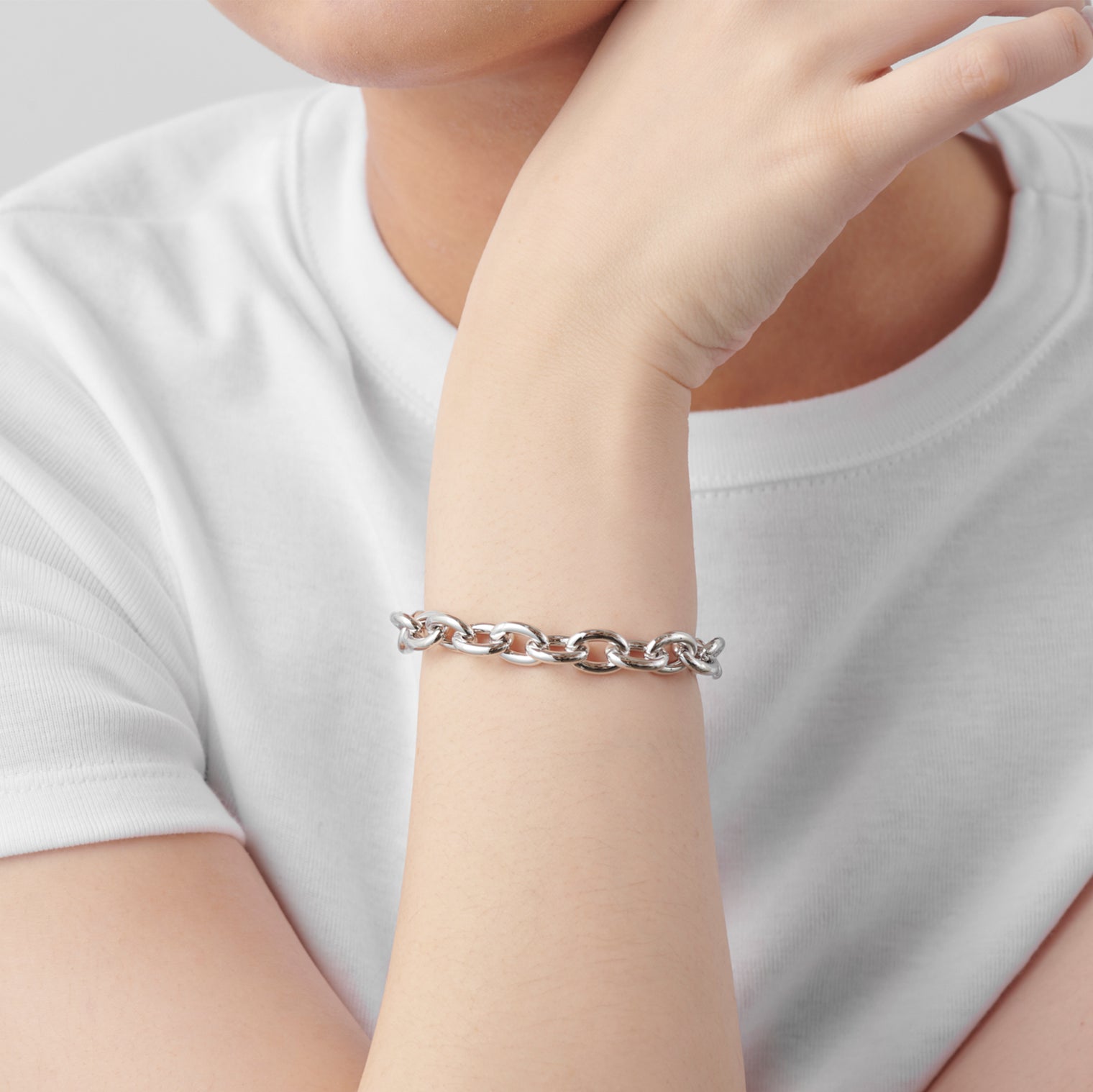 Volume chain bracelet (silver)