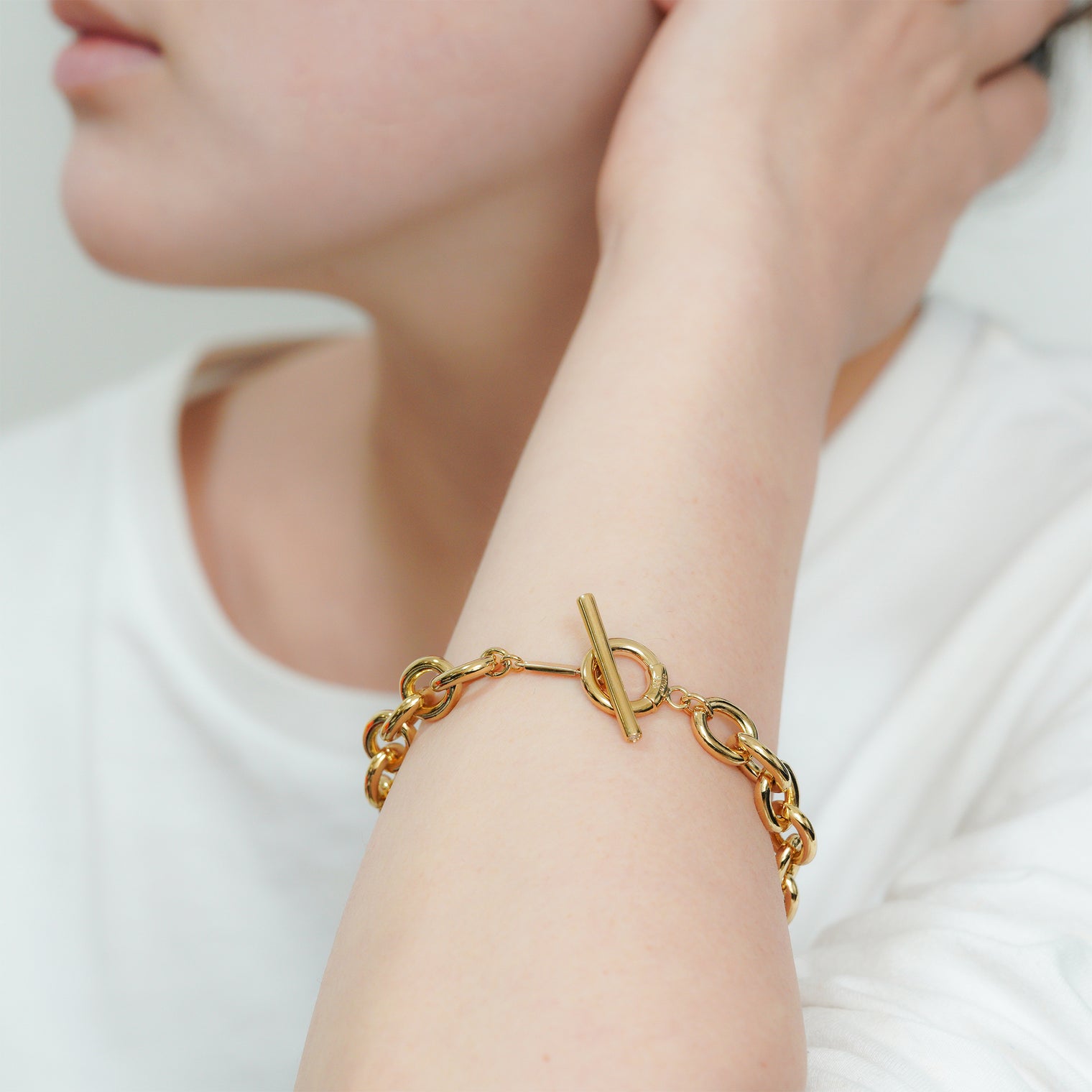 Volume chain bracelet (gold)