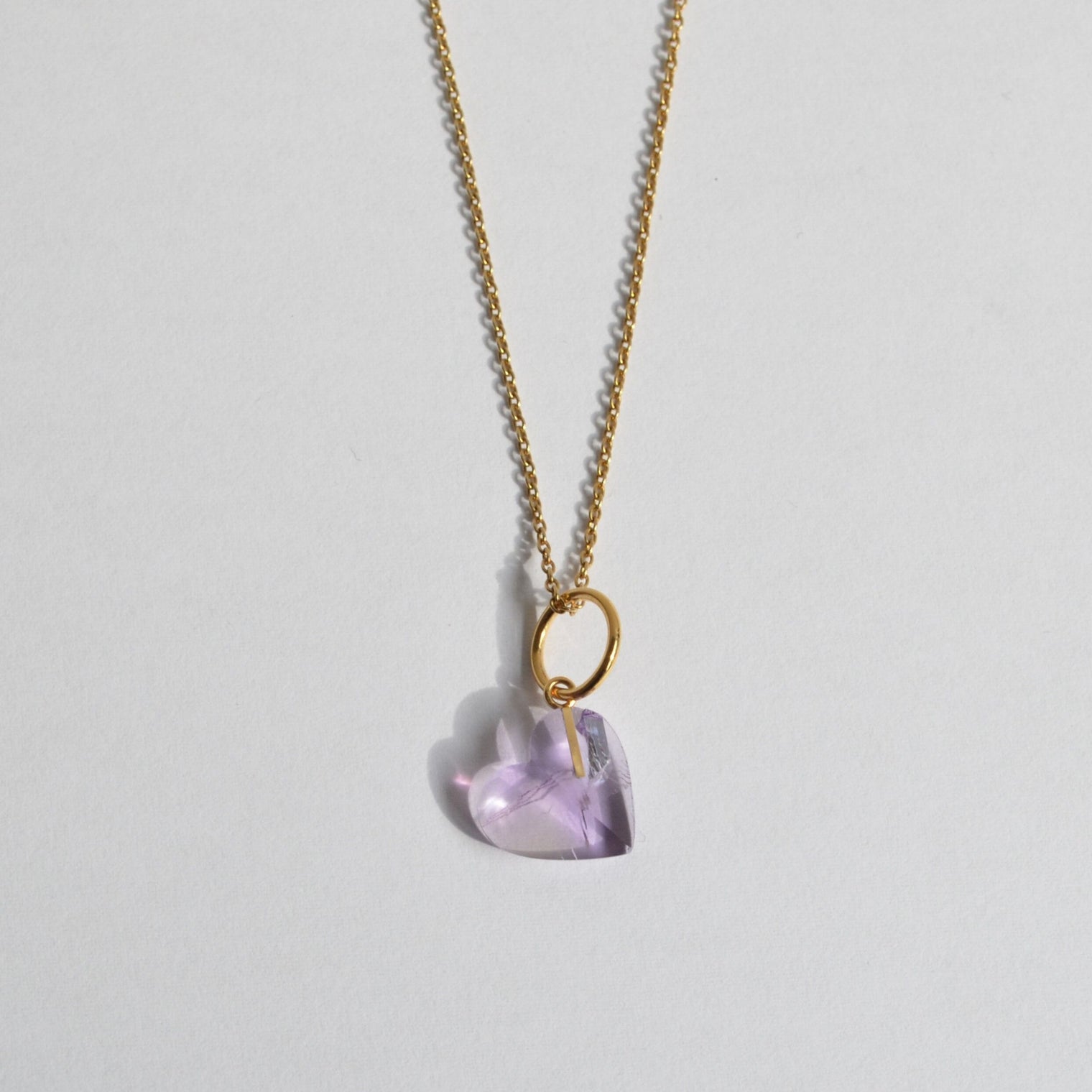 Heart charm (Amethyst)