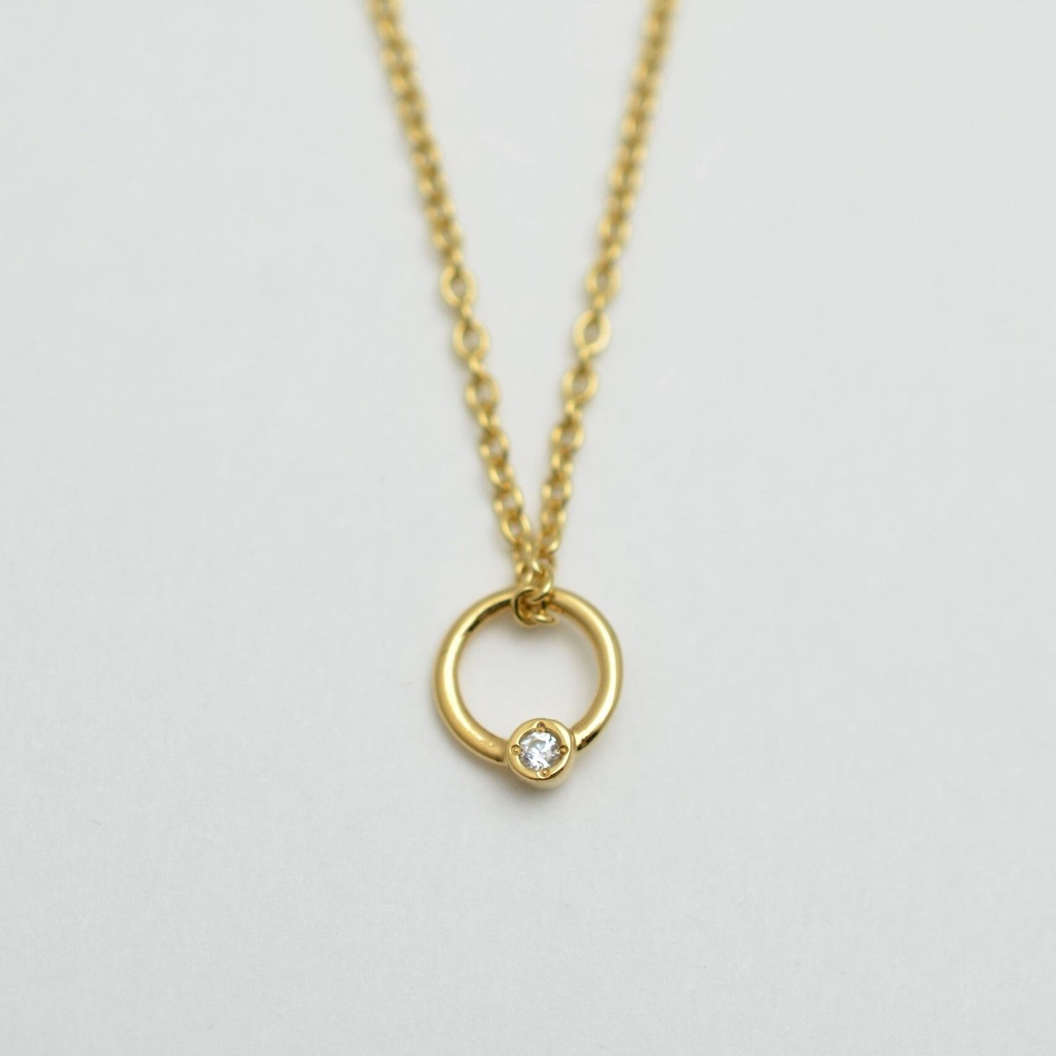 Baby ring charm ( tiny / cubic zirconia )