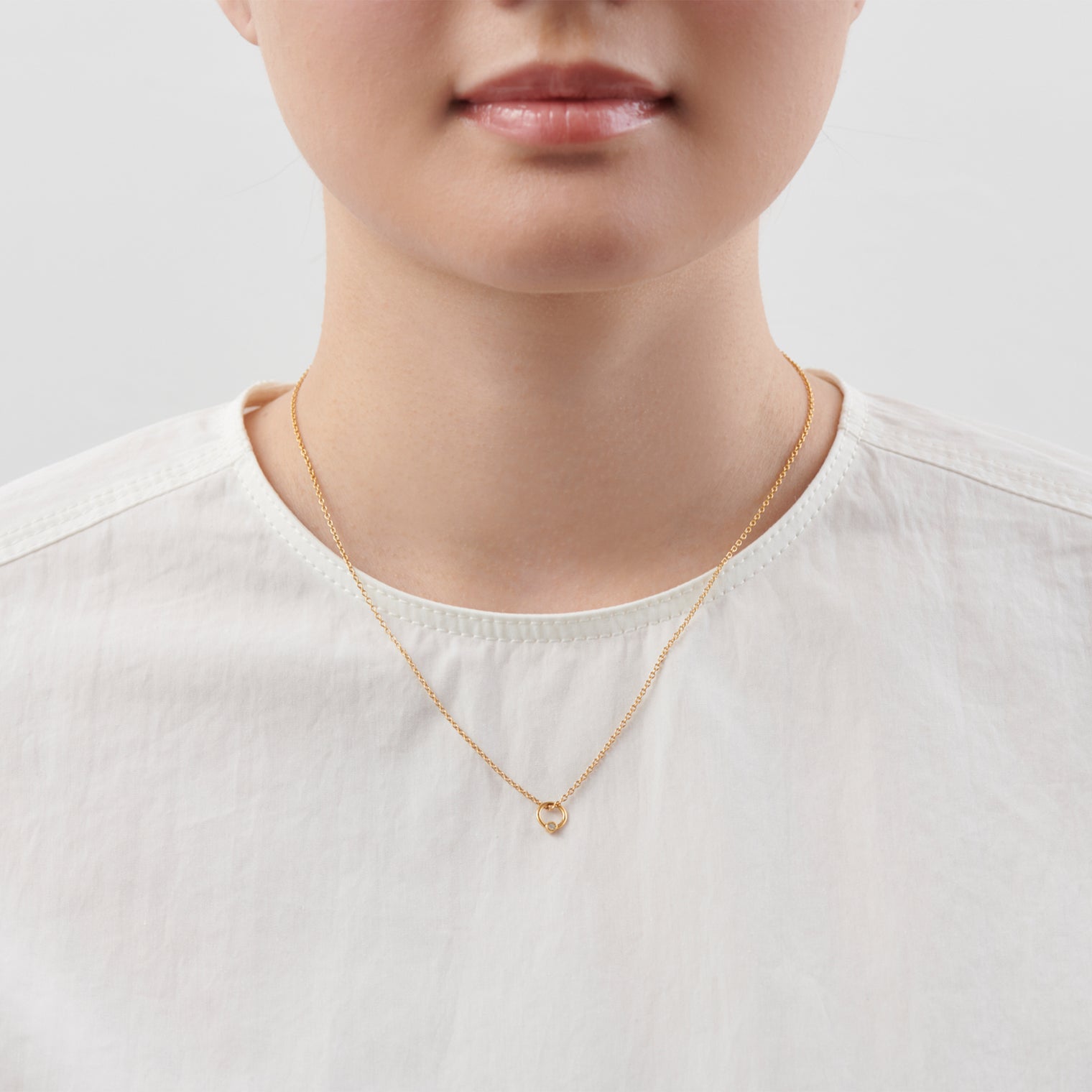 Baby ring charm ( tiny / cubic zirconia )