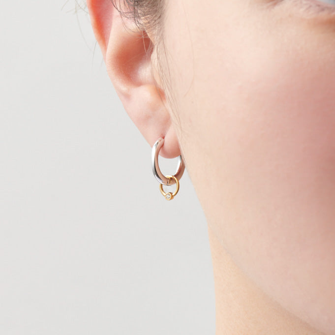 Baby ring charm ( tiny / cubic zirconia )