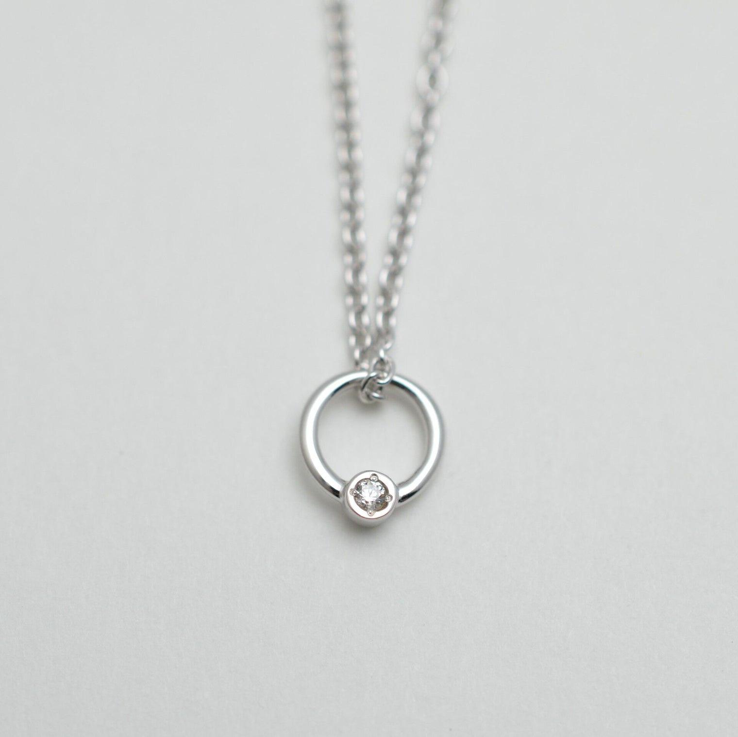 Baby ring charm ( tiny / cubic zirconia )