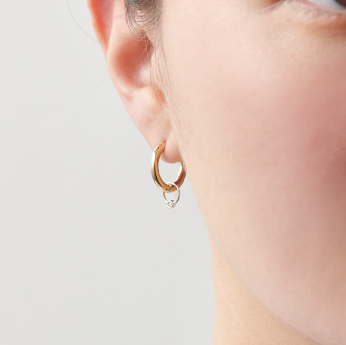 Baby ring charm ( tiny / cubic zirconia )