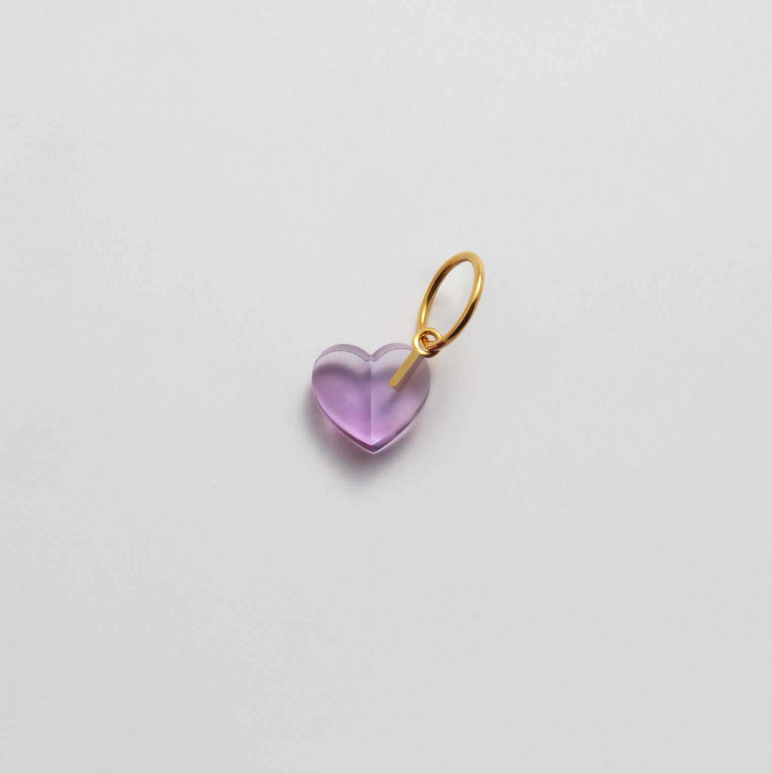 mini Heart charm ( Amethyst )