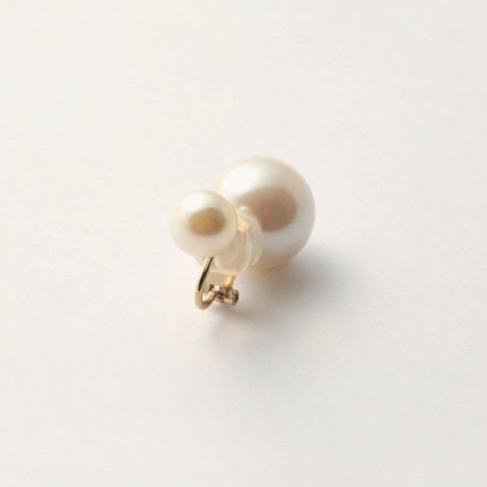 basic pearl rivets earring(white)