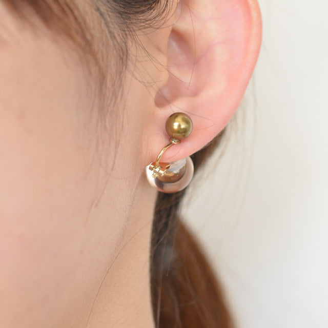 inclusion earring(gold inclusion catch)
