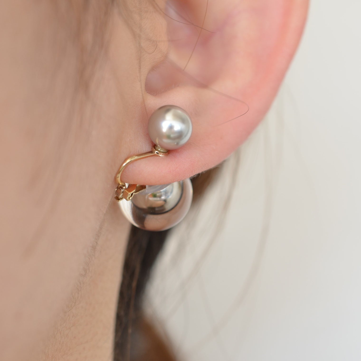 inclusion earring(silver inclusion catch)