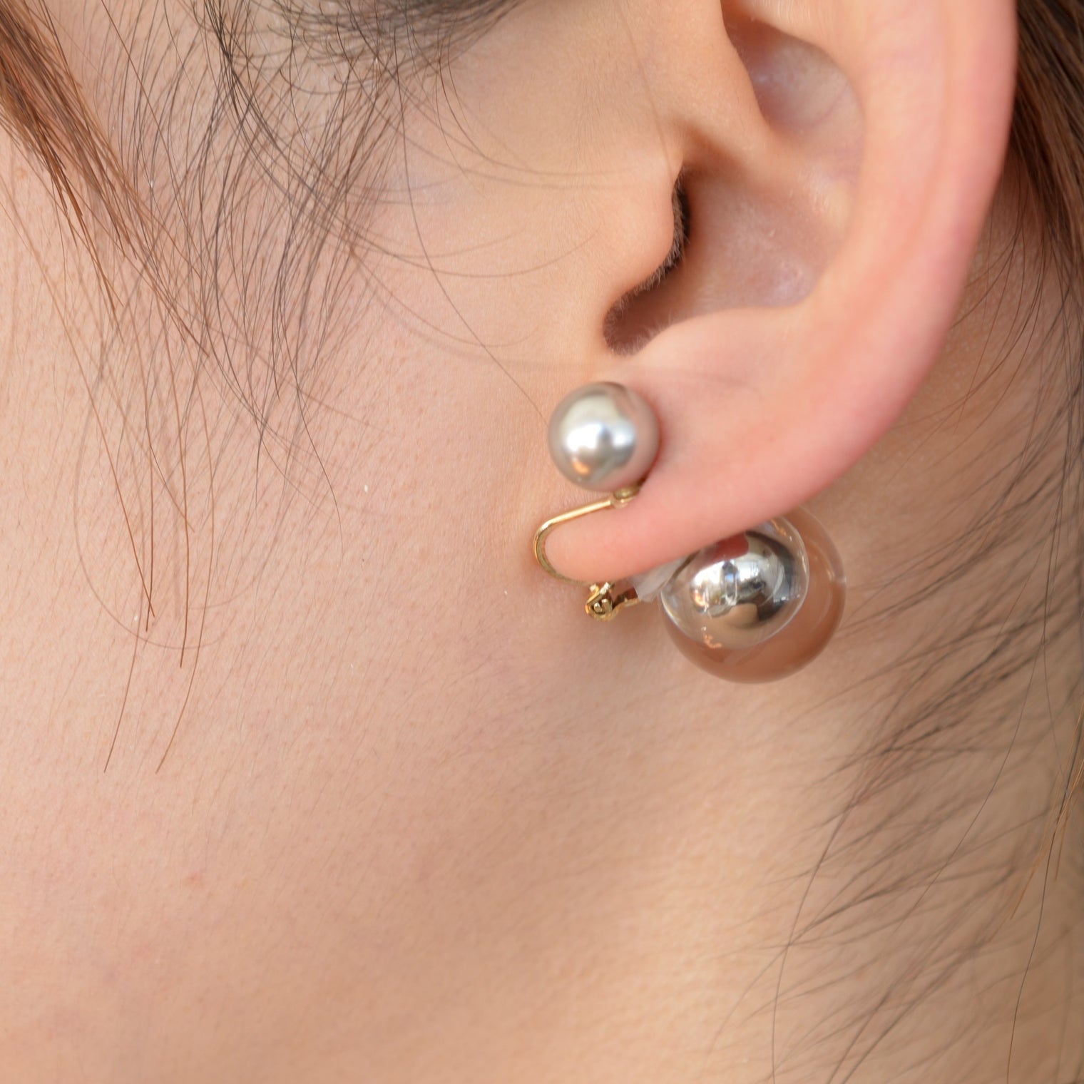 inclusion earring(silver inclusion catch)