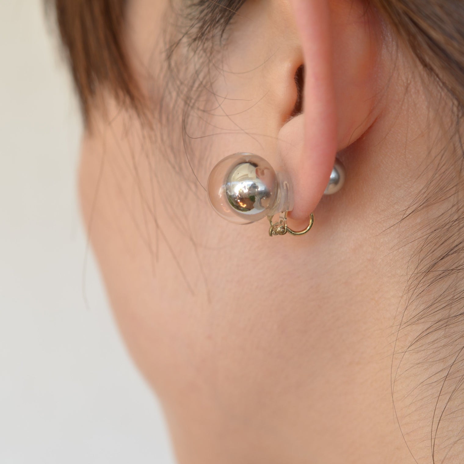 inclusion earring(silver inclusion catch)